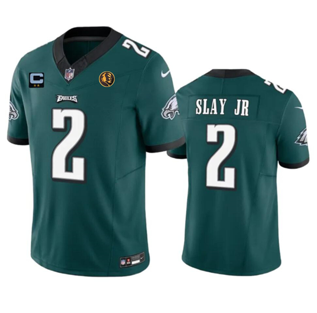 Men's Philadelphia Eagles #2 Darius Slay JR Green 2023 F.U.S.E. With 2-star C Patch And John Madden Patch Vapor Limited Football Stitched Jersey